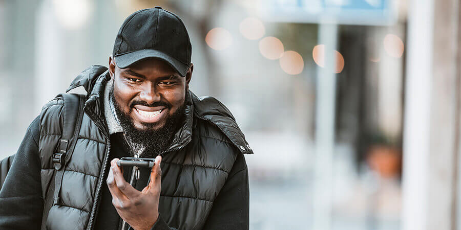 Man using phone